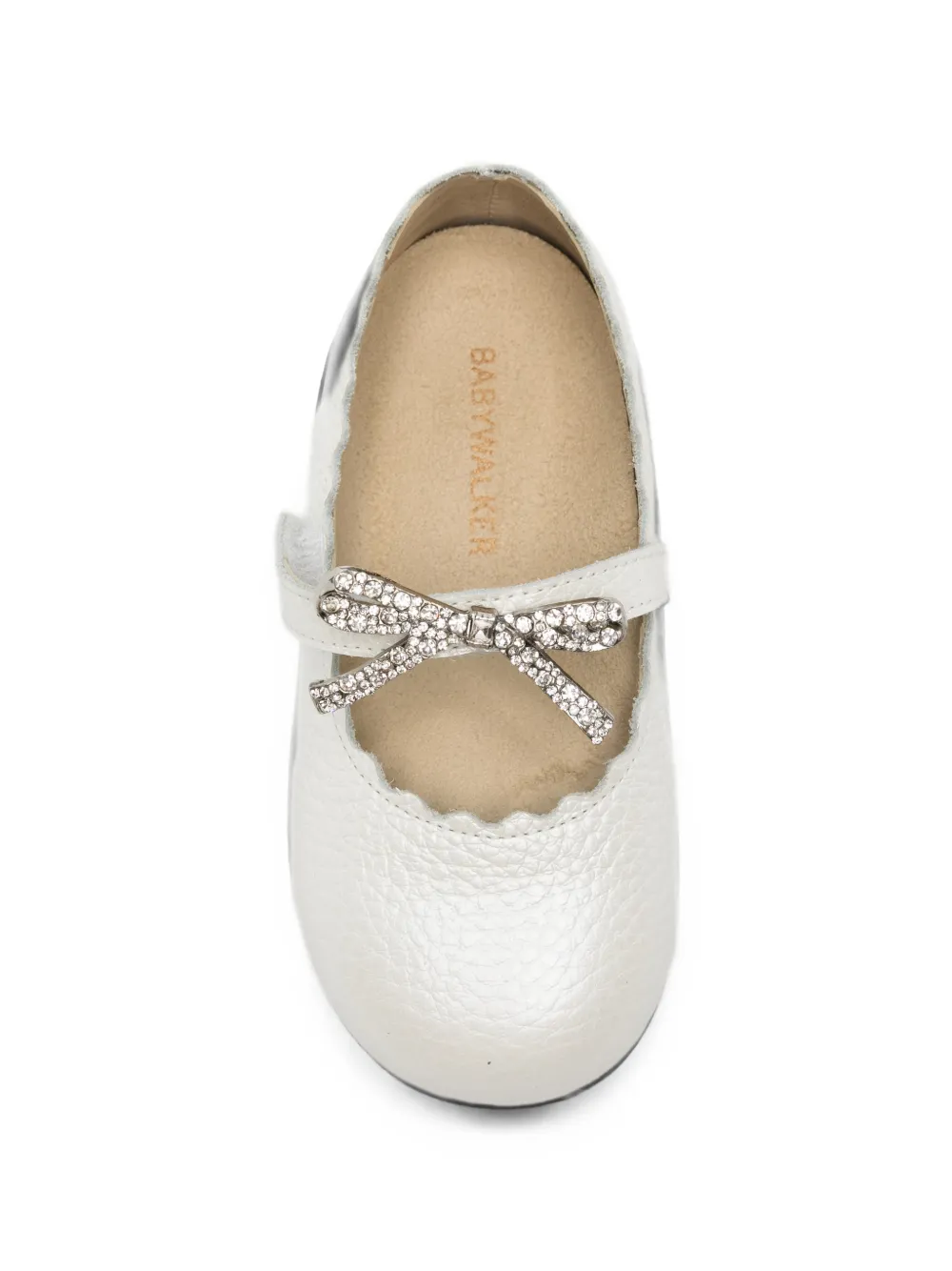 BabyWalker bow-detail scalloped ballet flats Wit