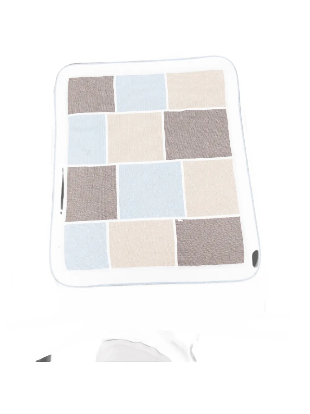 Colorichiari colour-block knitted blanket - Grigio