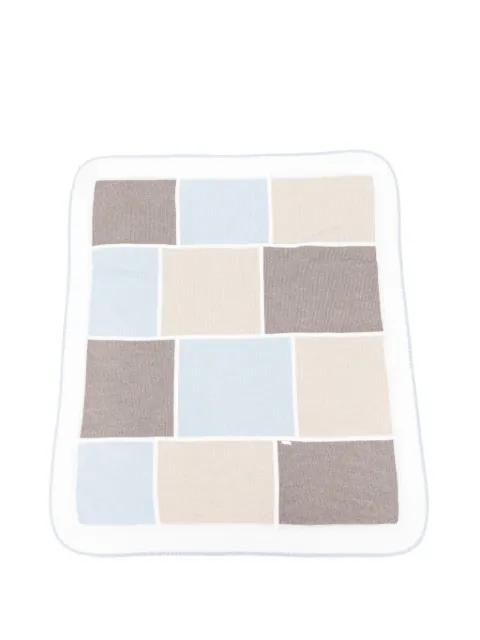 Colorichiari colour-block knitted blanket