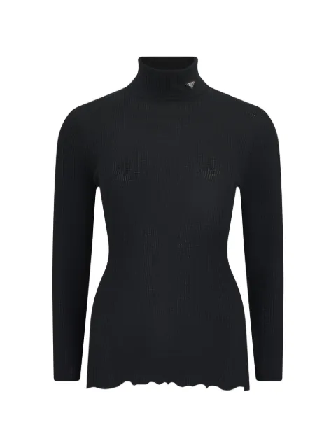 Prada enamelled Triangle logo sweater