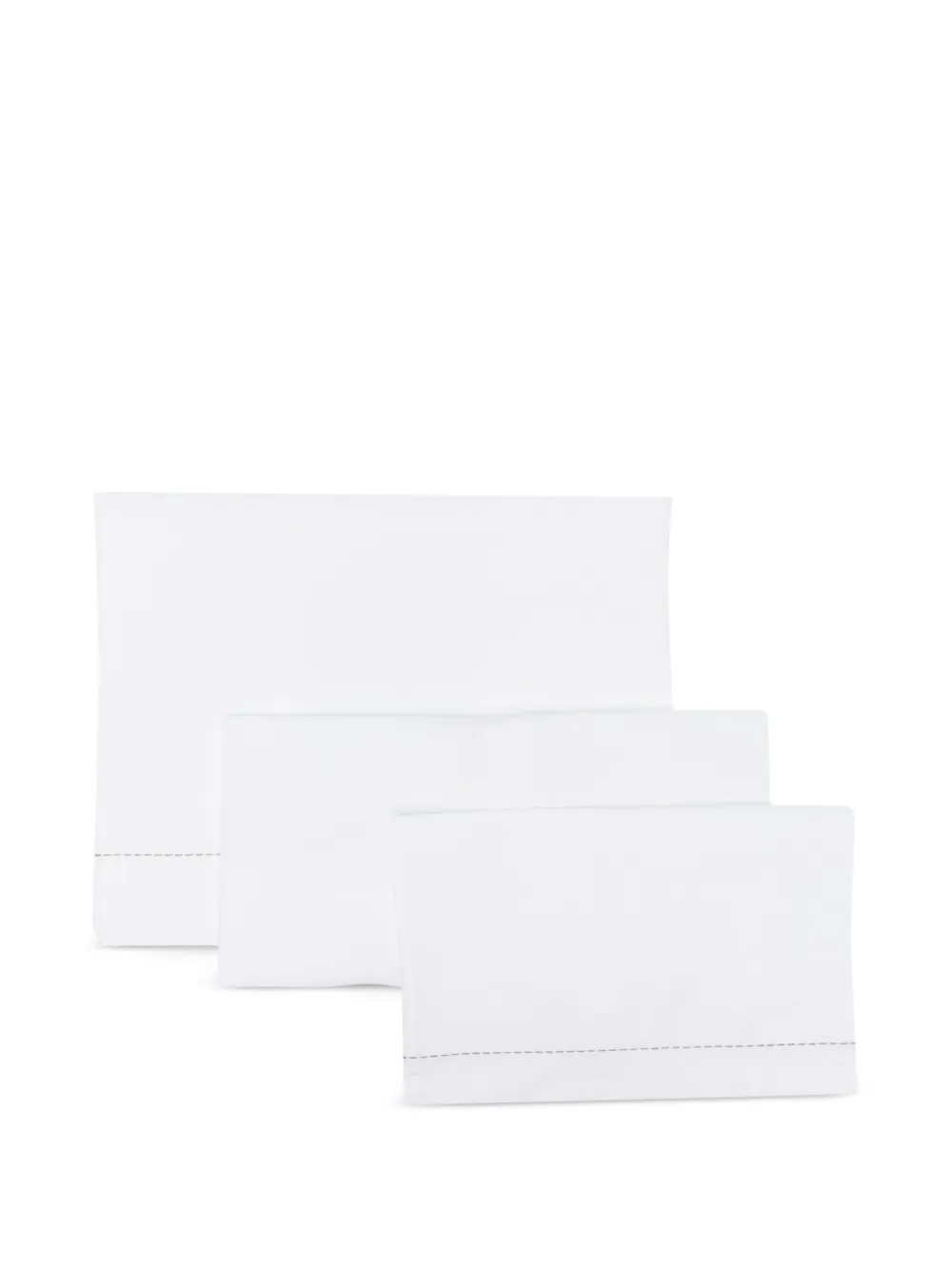 Colorichiari Set biancheria da letto con logo ricamato (3 pezzi) - Bianco