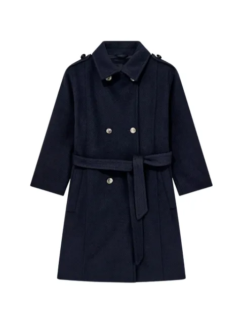 Emporio Armani Kids double-breasted belted coat