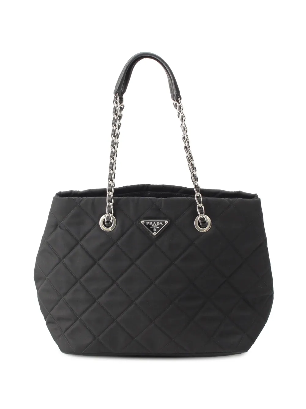 Prada Pre-Owned 2013-2026 Impuntu Tessuto Open Convertible Tote satchel - Nero