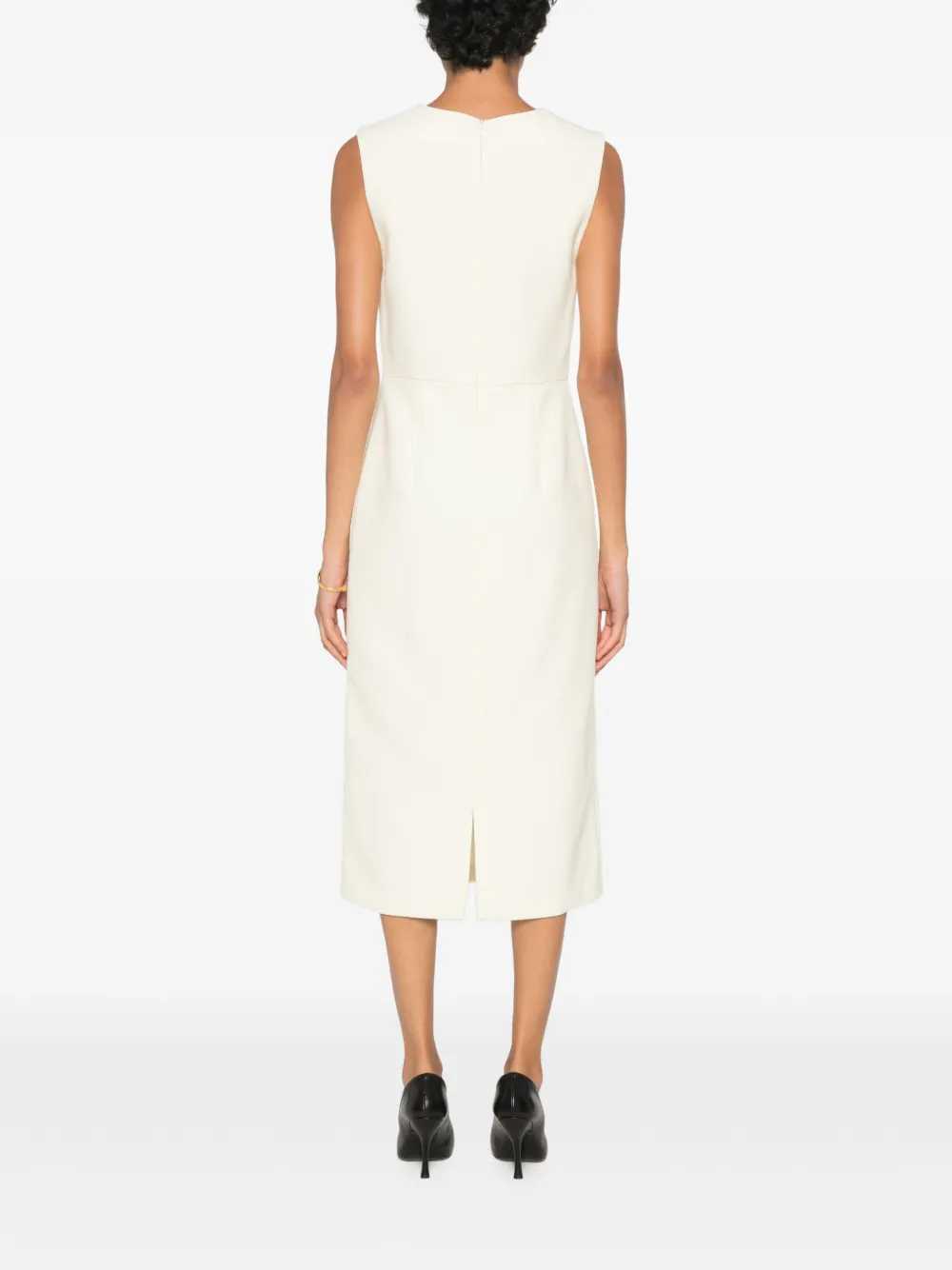 Liviana Conti Mouwloze midi-jurk Beige