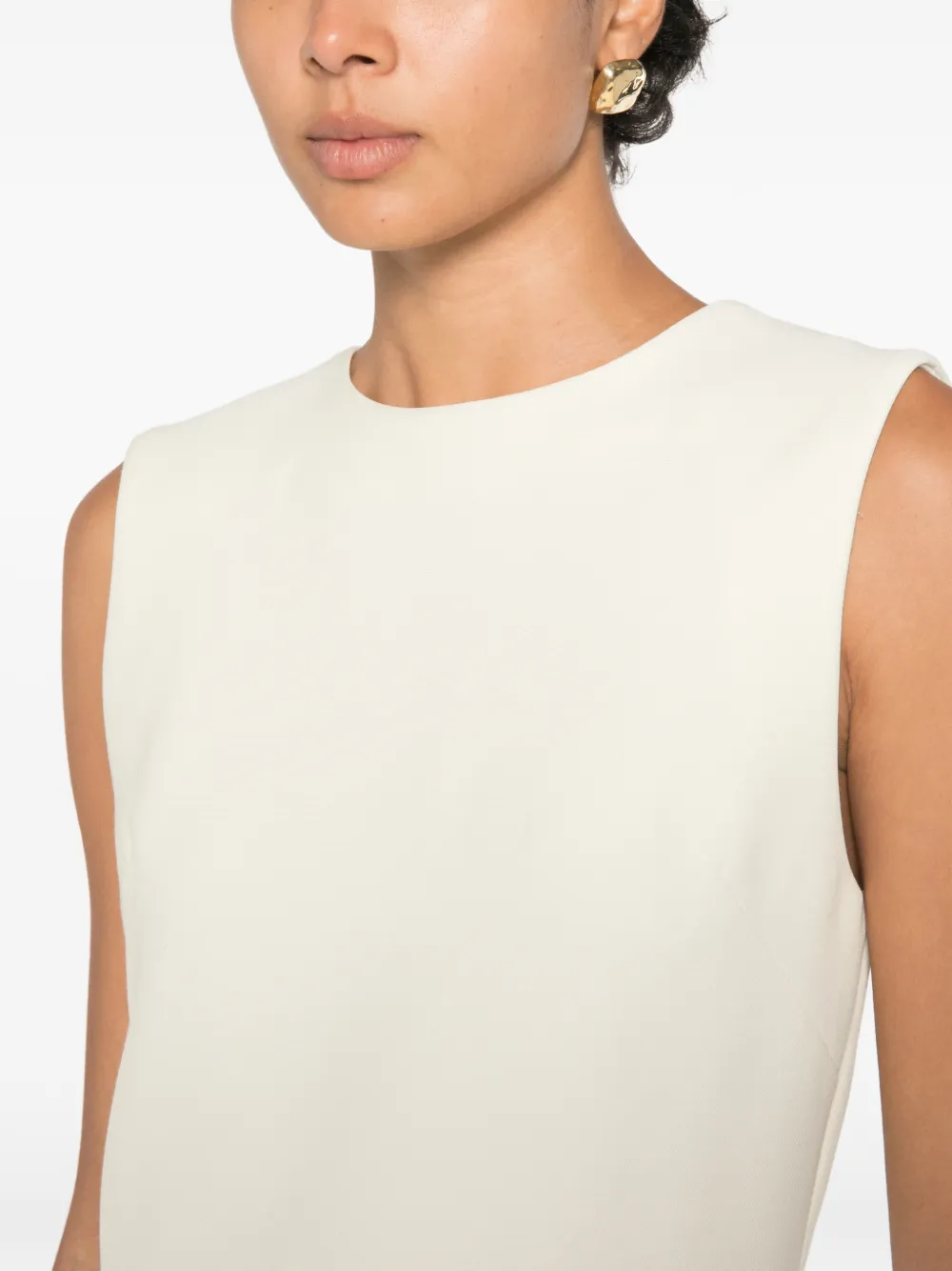Liviana Conti Mouwloze midi-jurk Beige