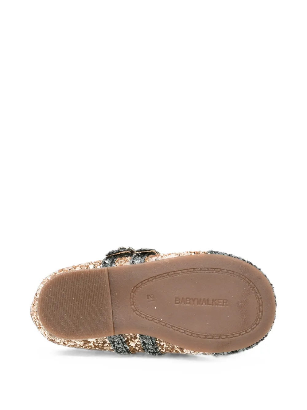 BabyWalker glitter-embellished Mary Jane ballet flats Goud