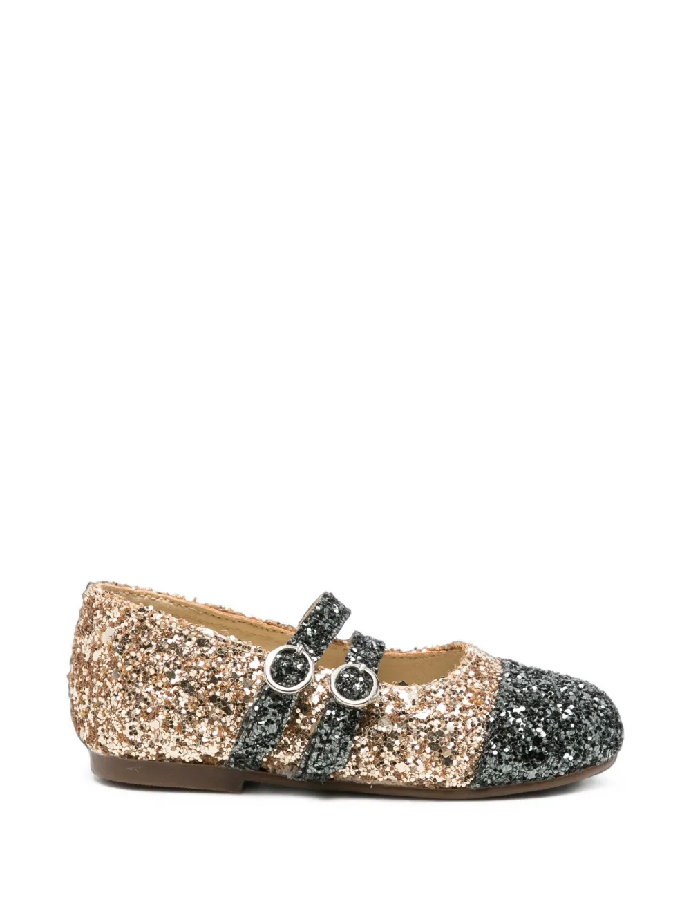 BabyWalker glitter-embellished Mary Jane ballet flats - Oro