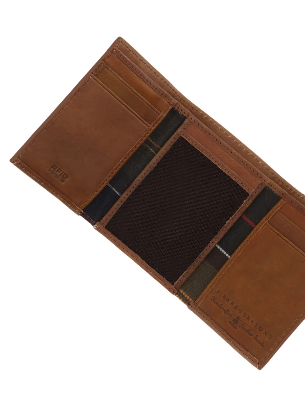 Barbour Bywell portemonnee met logo-reliëf Bruin