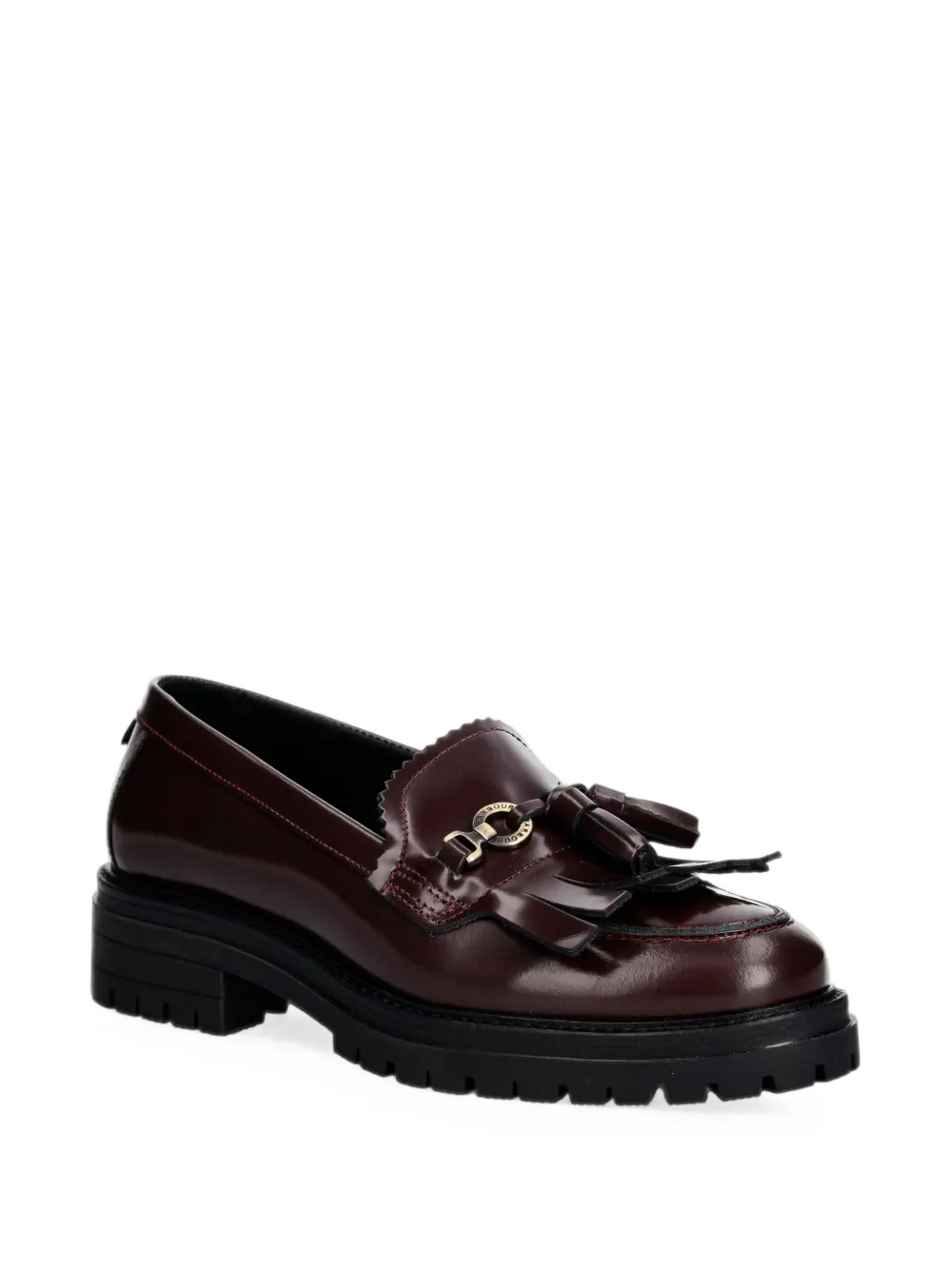 Barbour Ava tassel kiltie loafers Rood