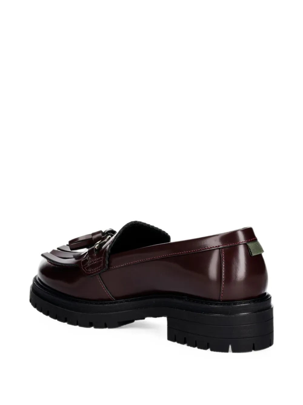 Barbour Ava tassel kiltie loafers Rood
