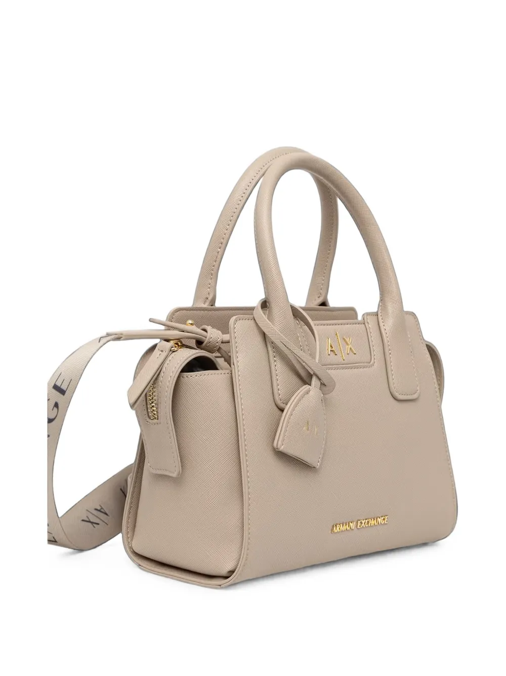 Armani Exchange Heuptas met logoplakkaat Beige