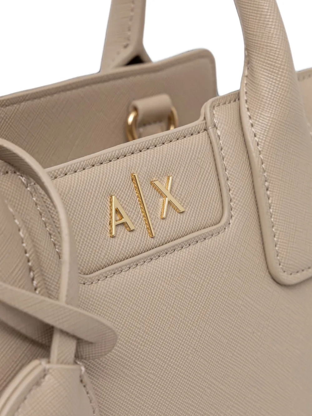 Armani Exchange Heuptas met logoplakkaat Beige