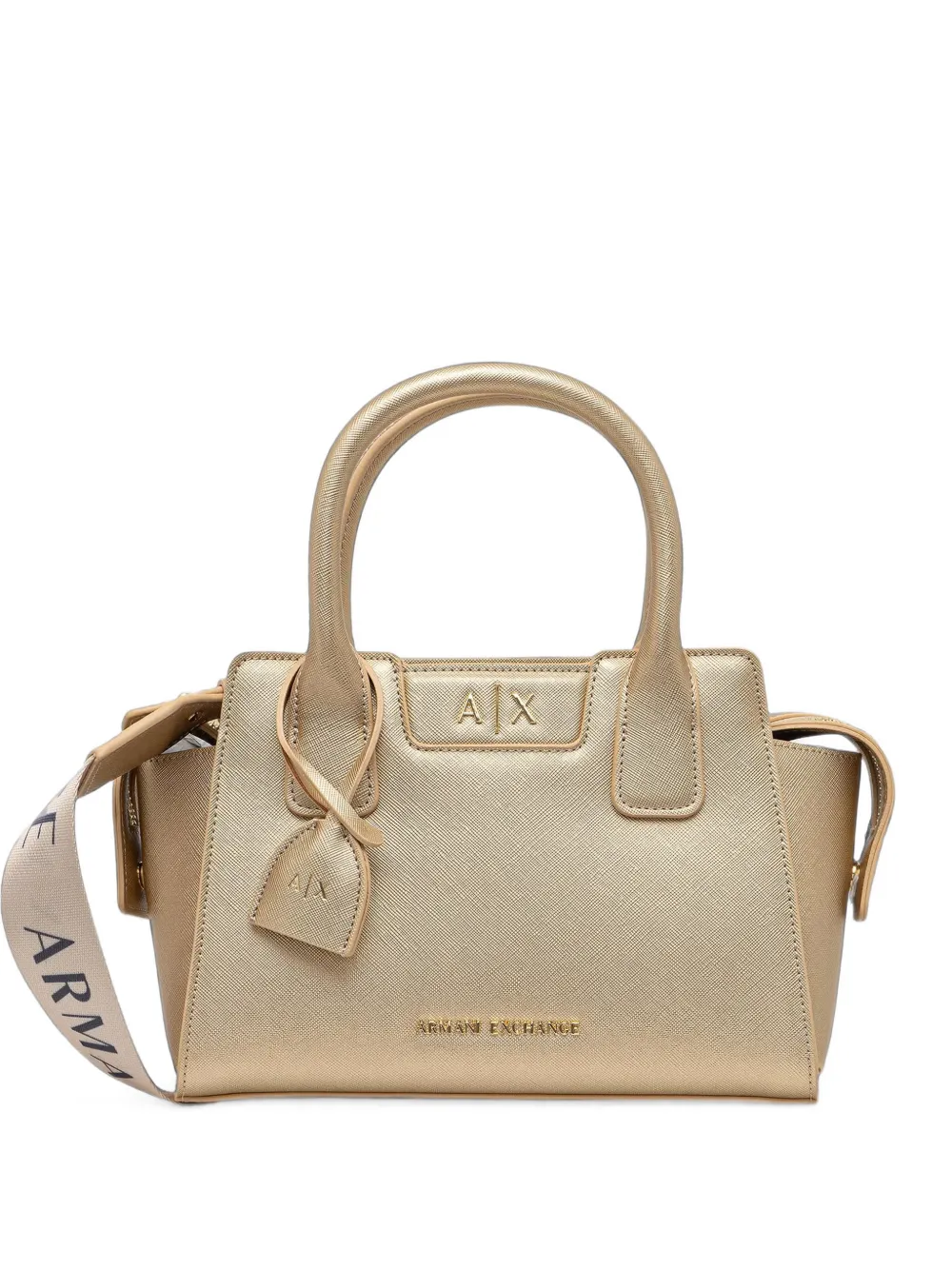 Armani Exchange logo-plaque cross-body bag - Gold