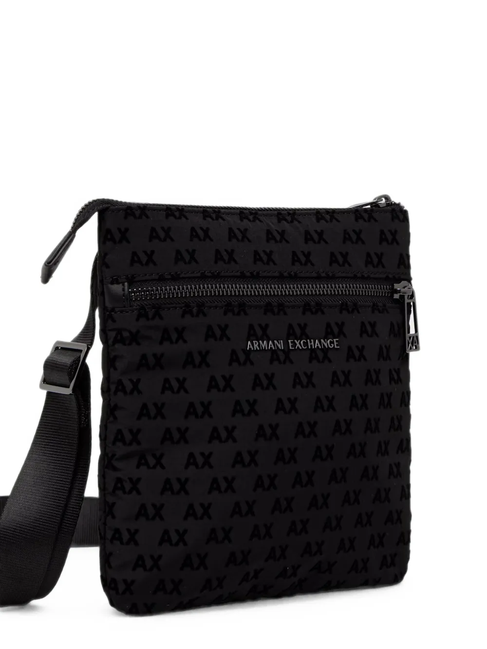 Armani Exchange Messengertas met logopatroon Zwart