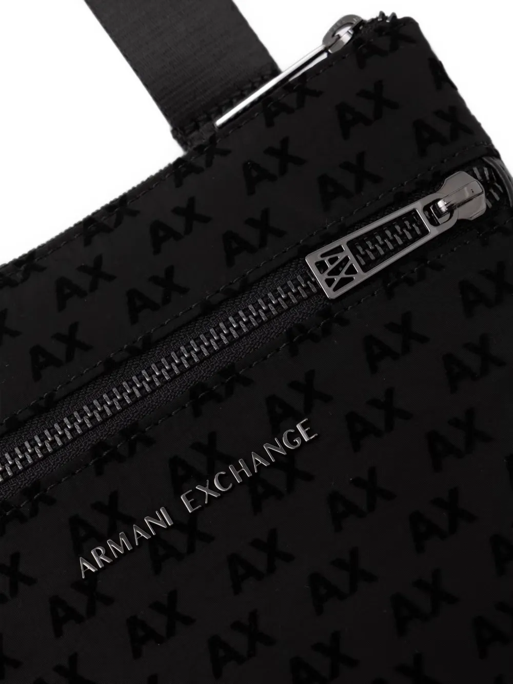 Armani Exchange Messengertas met logopatroon Zwart