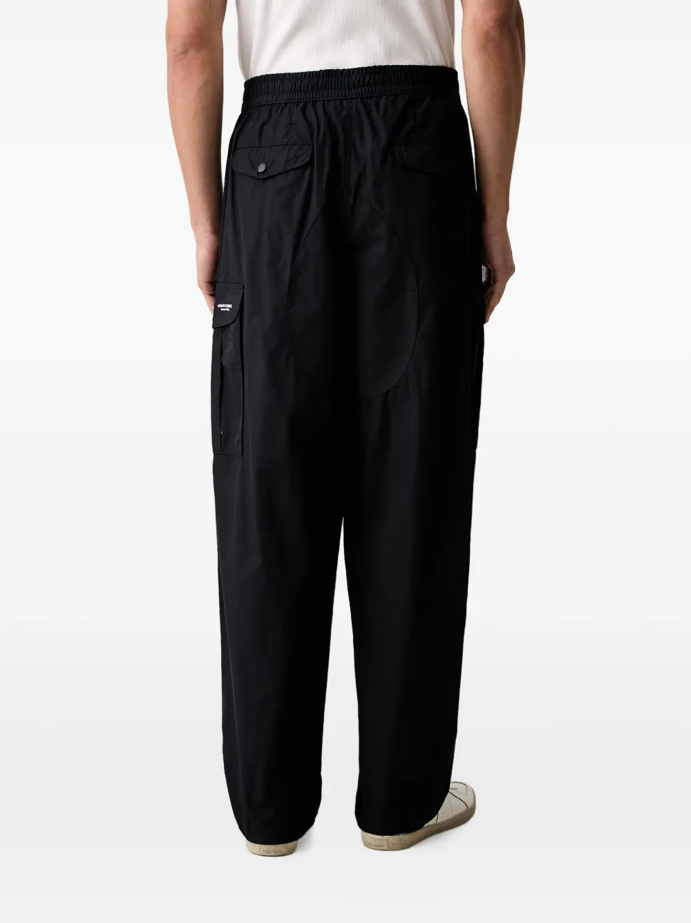 Armani Exchange Broek met elastische taille Zwart