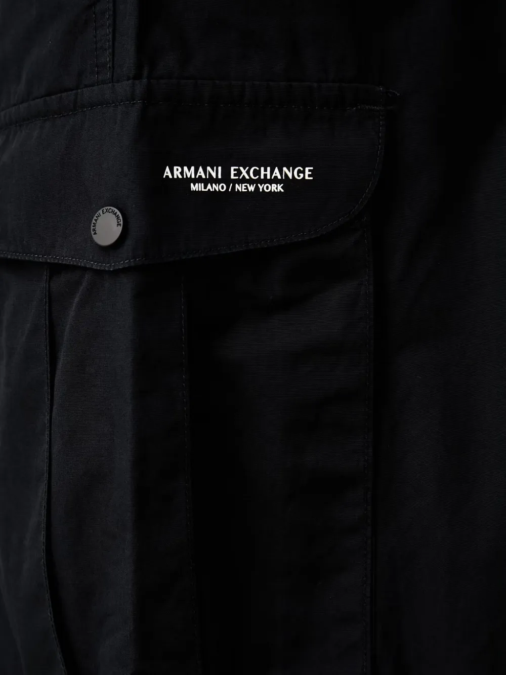Armani Exchange Broek met elastische taille Zwart