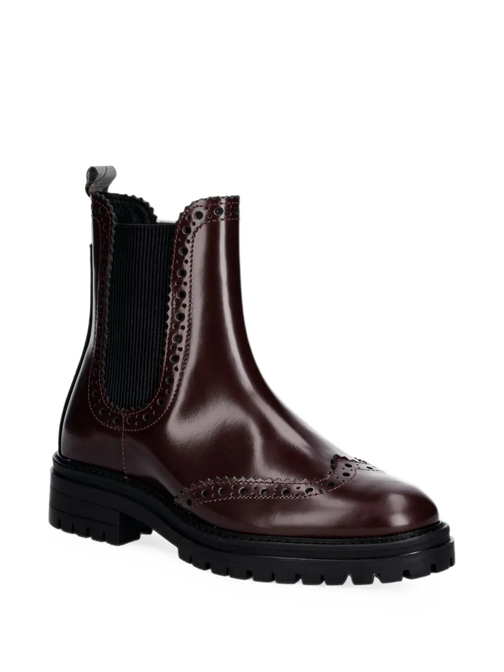 Barbour brogue-detail Chelsea boots Rood