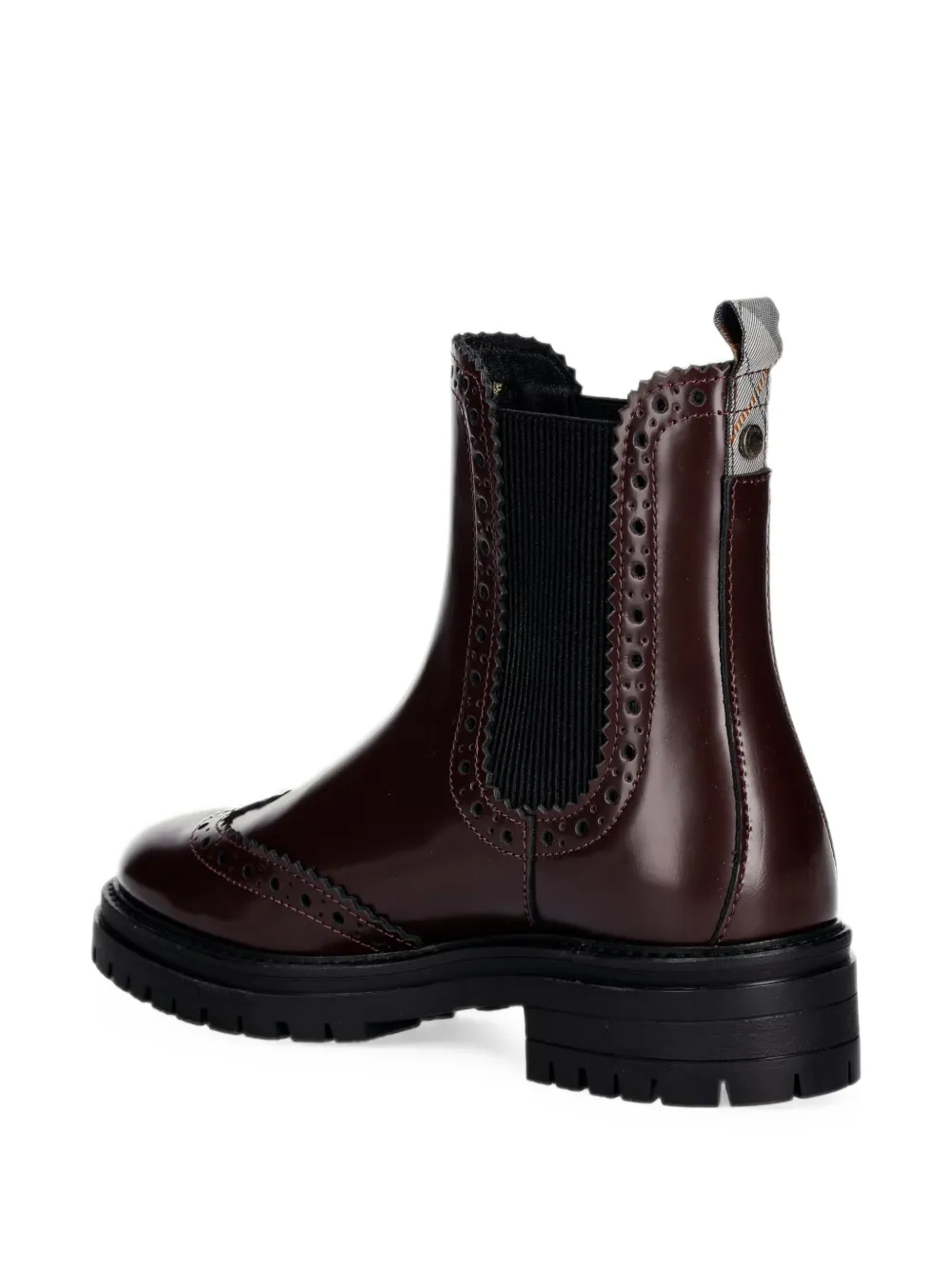 Barbour brogue-detail Chelsea boots Rood