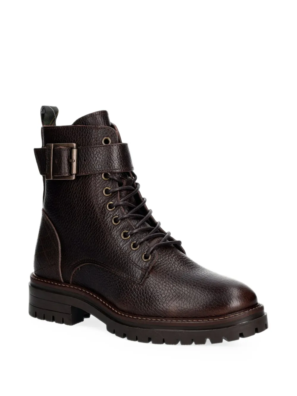 Barbour Heidi Commando buckle-strap lace-up boots Bruin