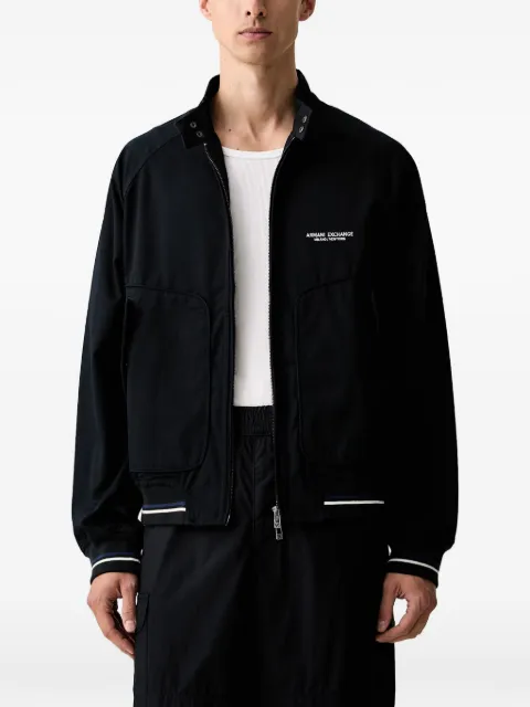 Armani Exchange logo-print high-neck jacket