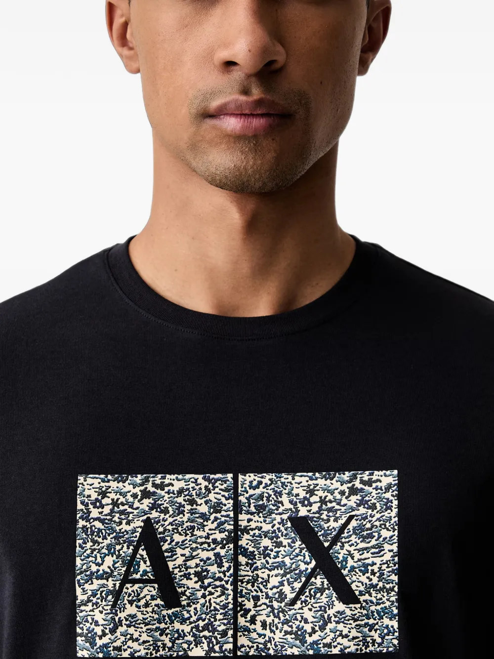 Armani Exchange T-shirt met logoprint Zwart