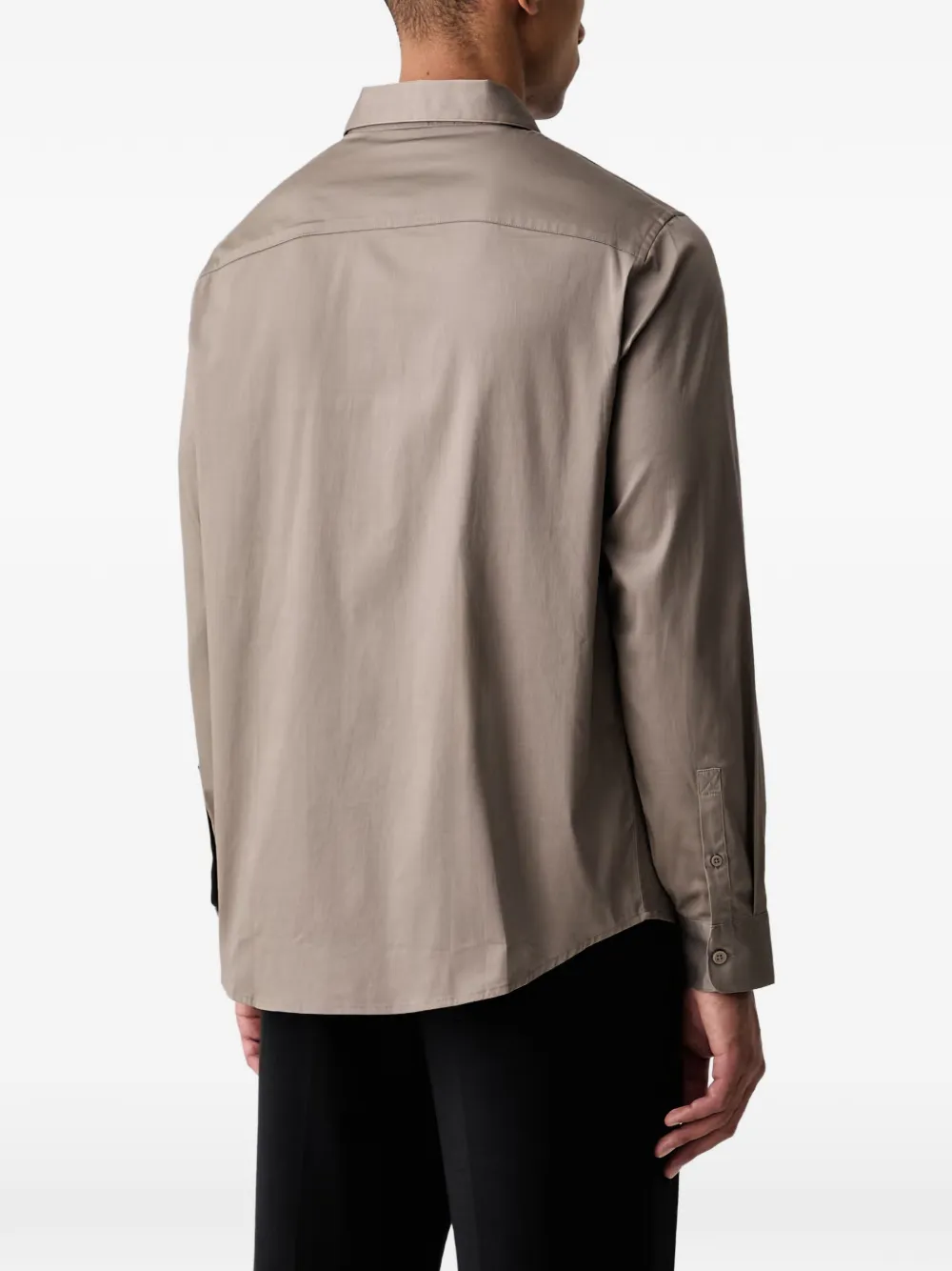 Armani Exchange Overhemd met geborduurd logo Bruin