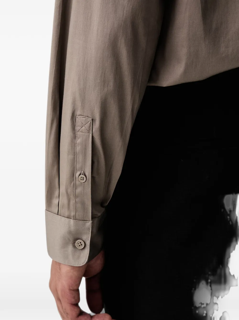 Armani Exchange Overhemd met geborduurd logo Bruin