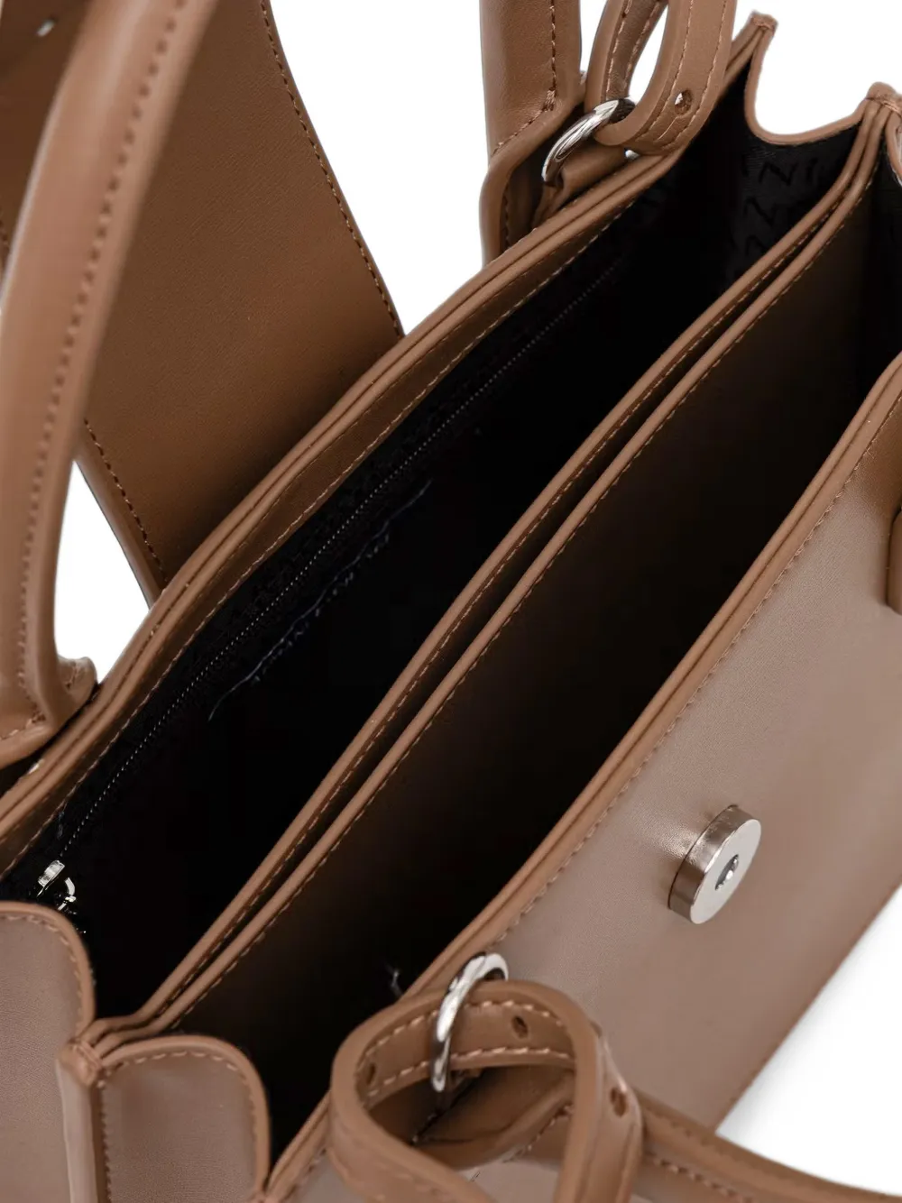 Armani Exchange Shopper met handvat en logoplakkaat Bruin
