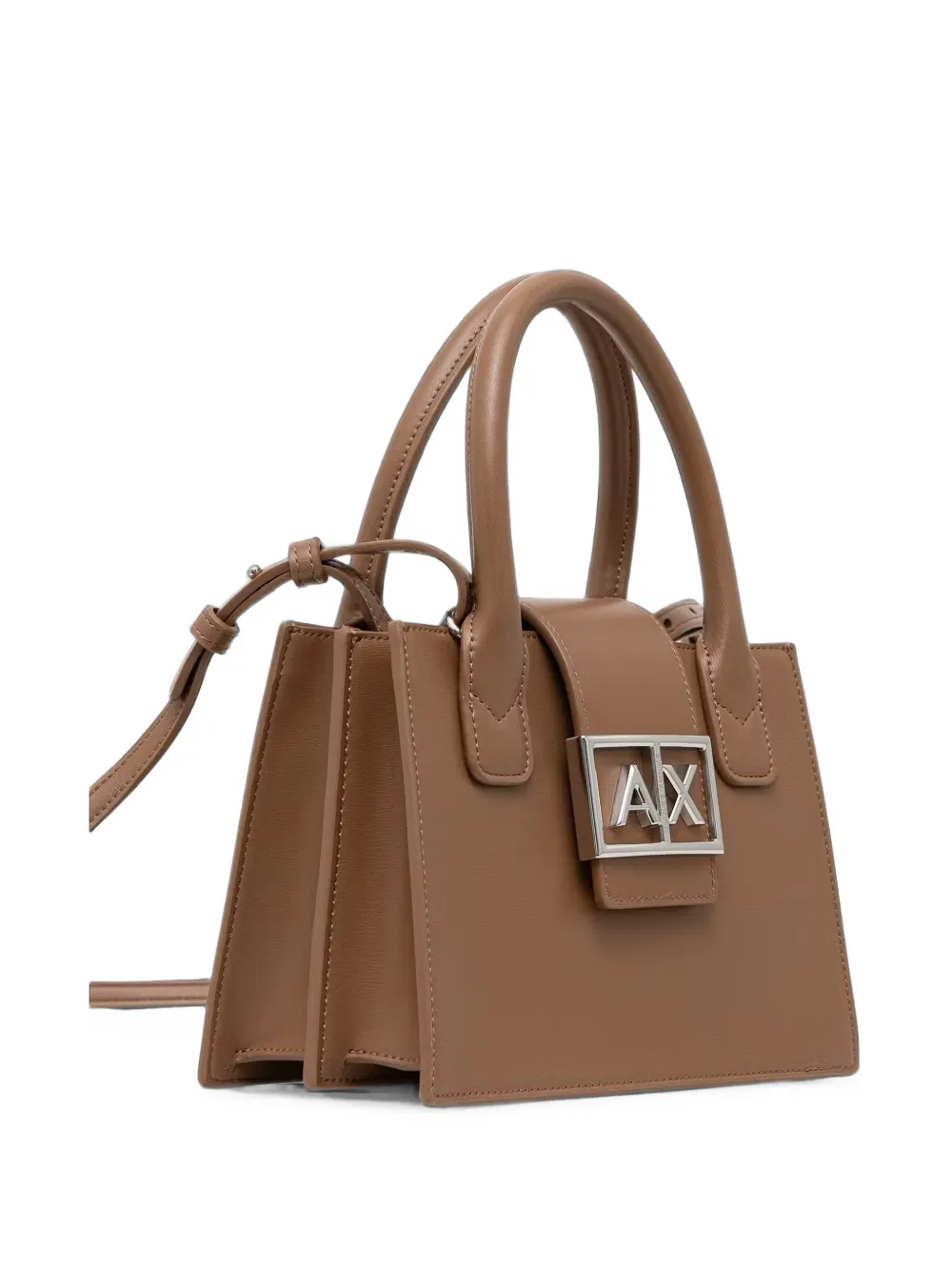 Armani Exchange Shopper met handvat en logoplakkaat Bruin