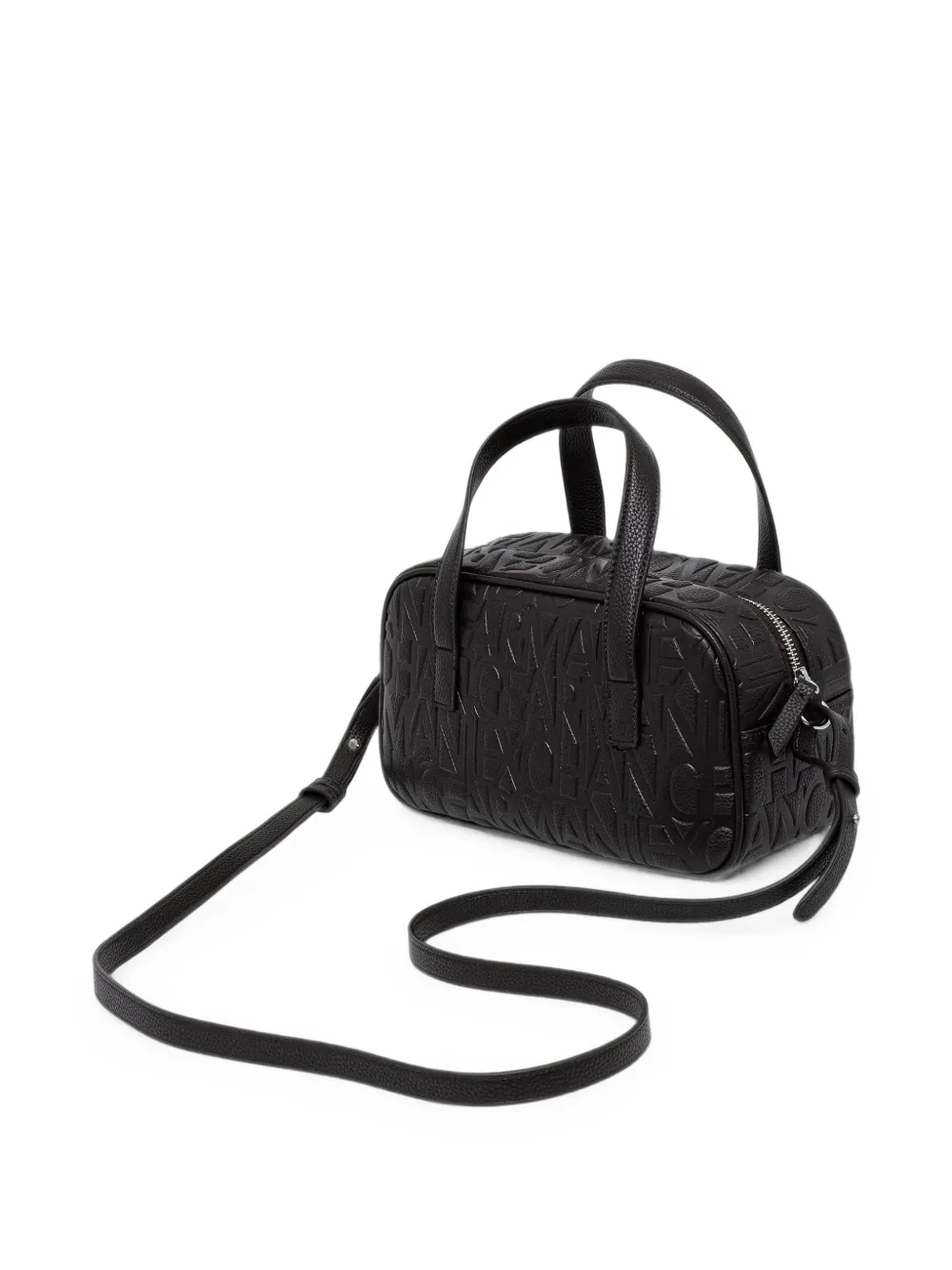 Armani Exchange Schoudertas met logo-reliëf Zwart