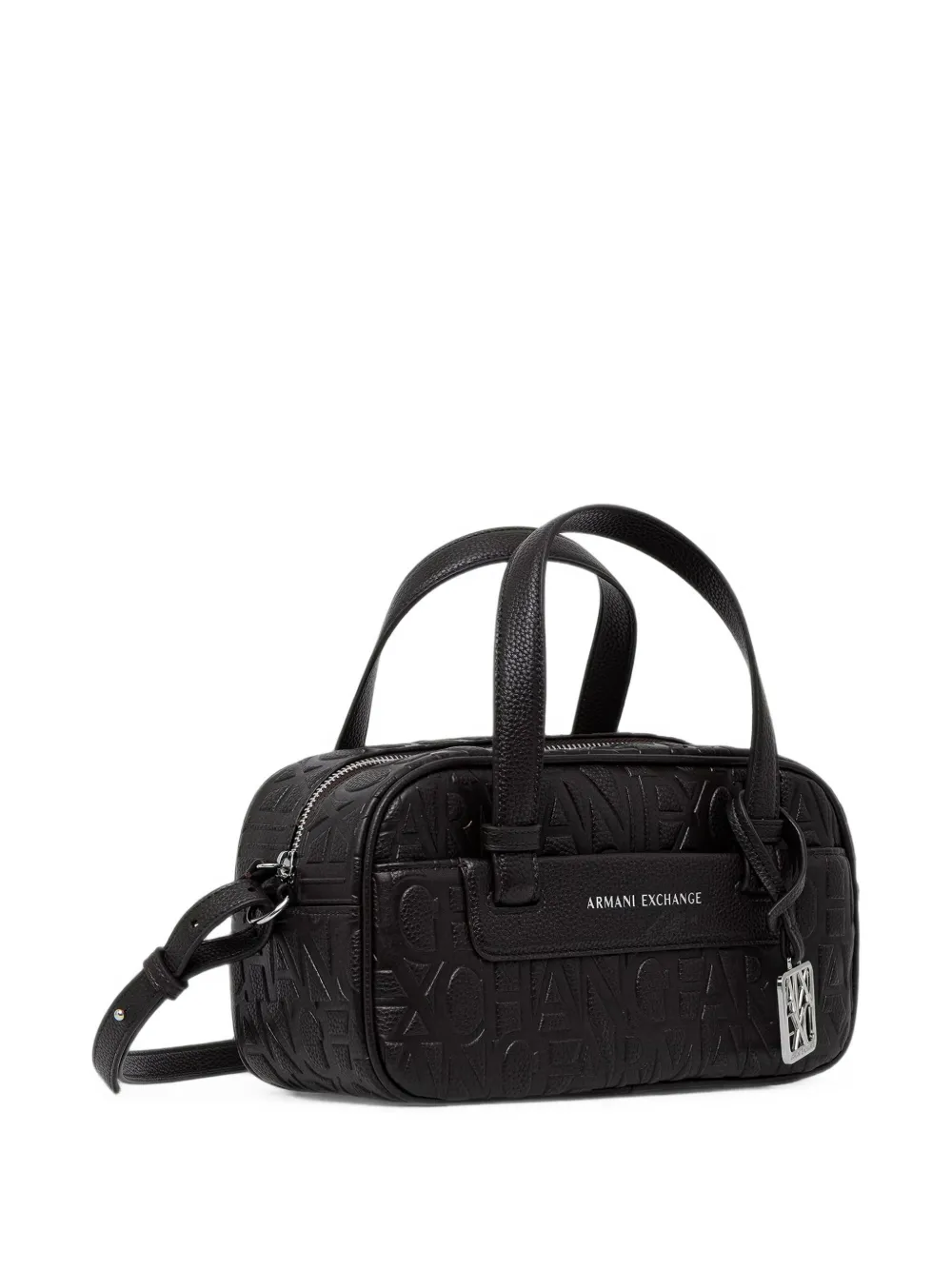 Armani Exchange Schoudertas met logo-reliëf Zwart