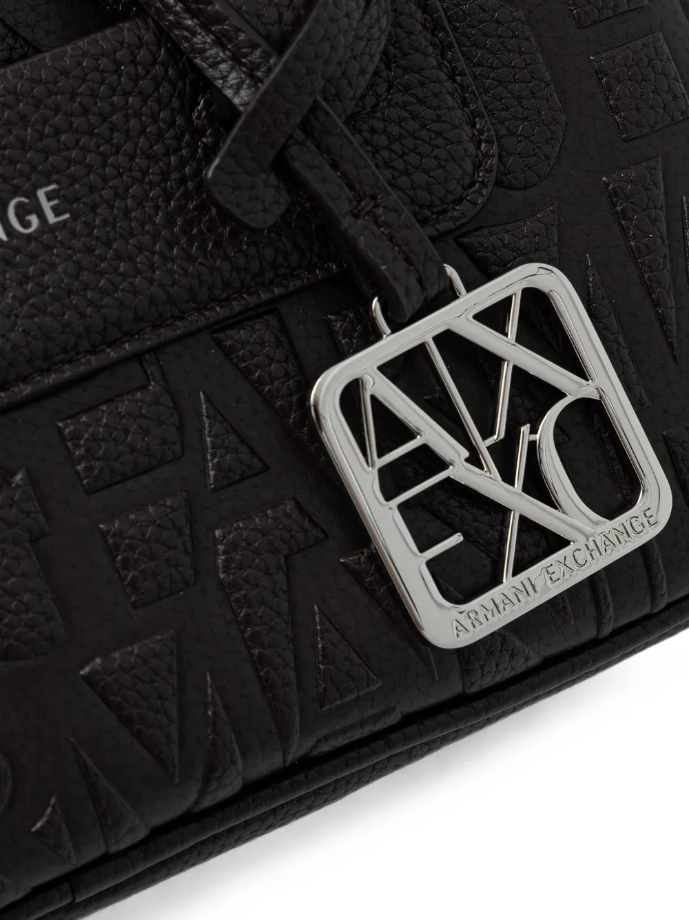Armani Exchange Schoudertas met logo-reliëf Zwart