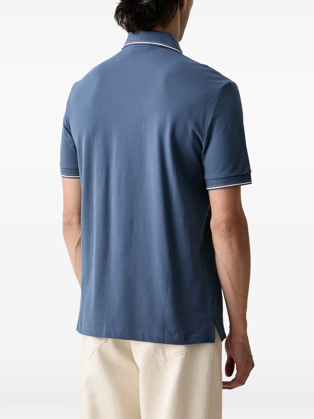 Armani Exchange Poloshirt met logopatch en afwerking Blauw