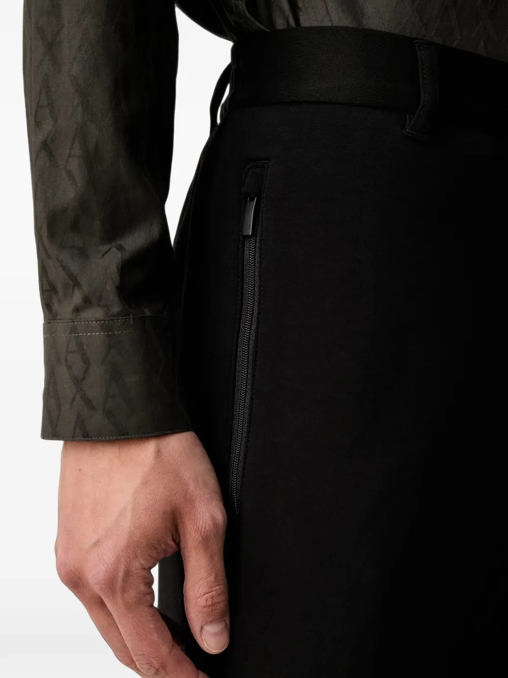 Armani Exchange Straight broek Zwart