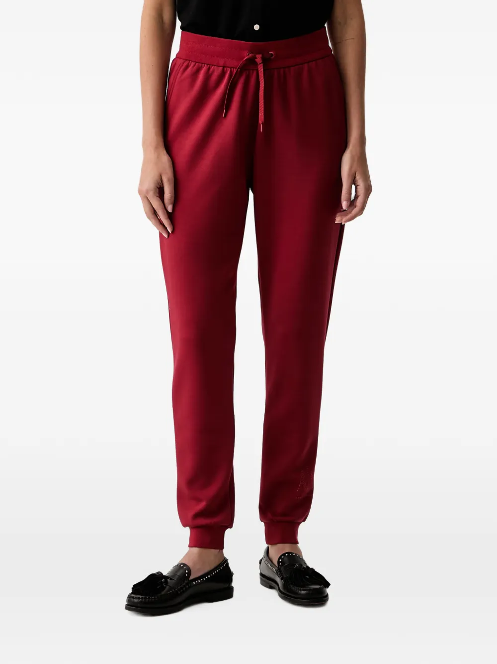 Armani Exchange logo-embellished drawstring track pants - Rosso