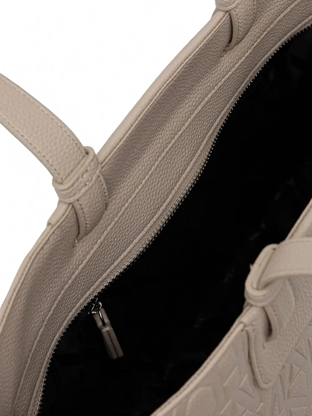 Armani Exchange Schoudertas met logo-reliëf Beige