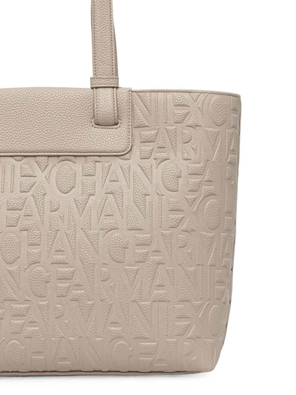 Armani Exchange Schoudertas met logo-reliëf Beige