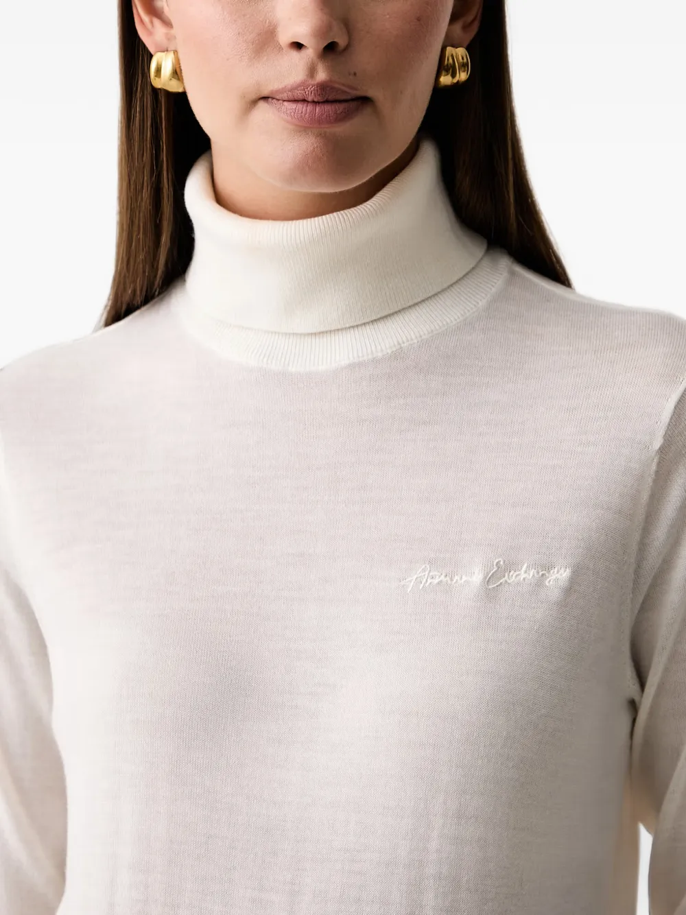 Armani Exchange Coltrui met geborduurd logo Wit