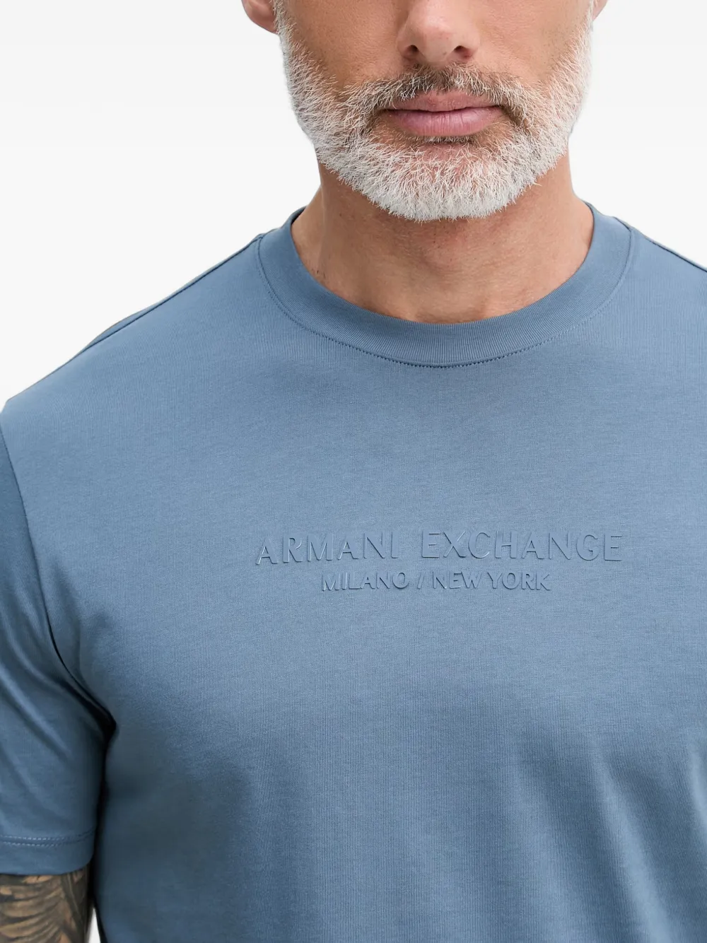 Armani Exchange T-shirt met logoprint Blauw