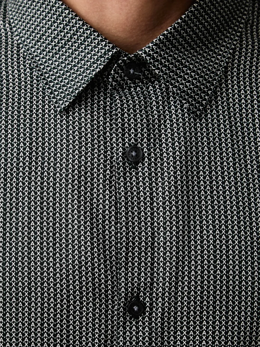 Armani Exchange Overhemd met logoprint Zwart
