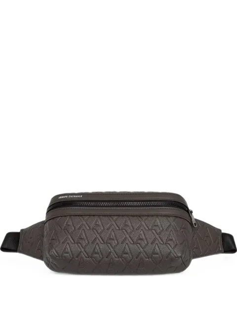 Armani Exchange all-over logo-embossed belt bag