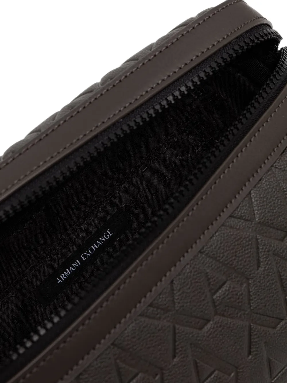 Armani Exchange all-over logo-embossed belt bag Bruin