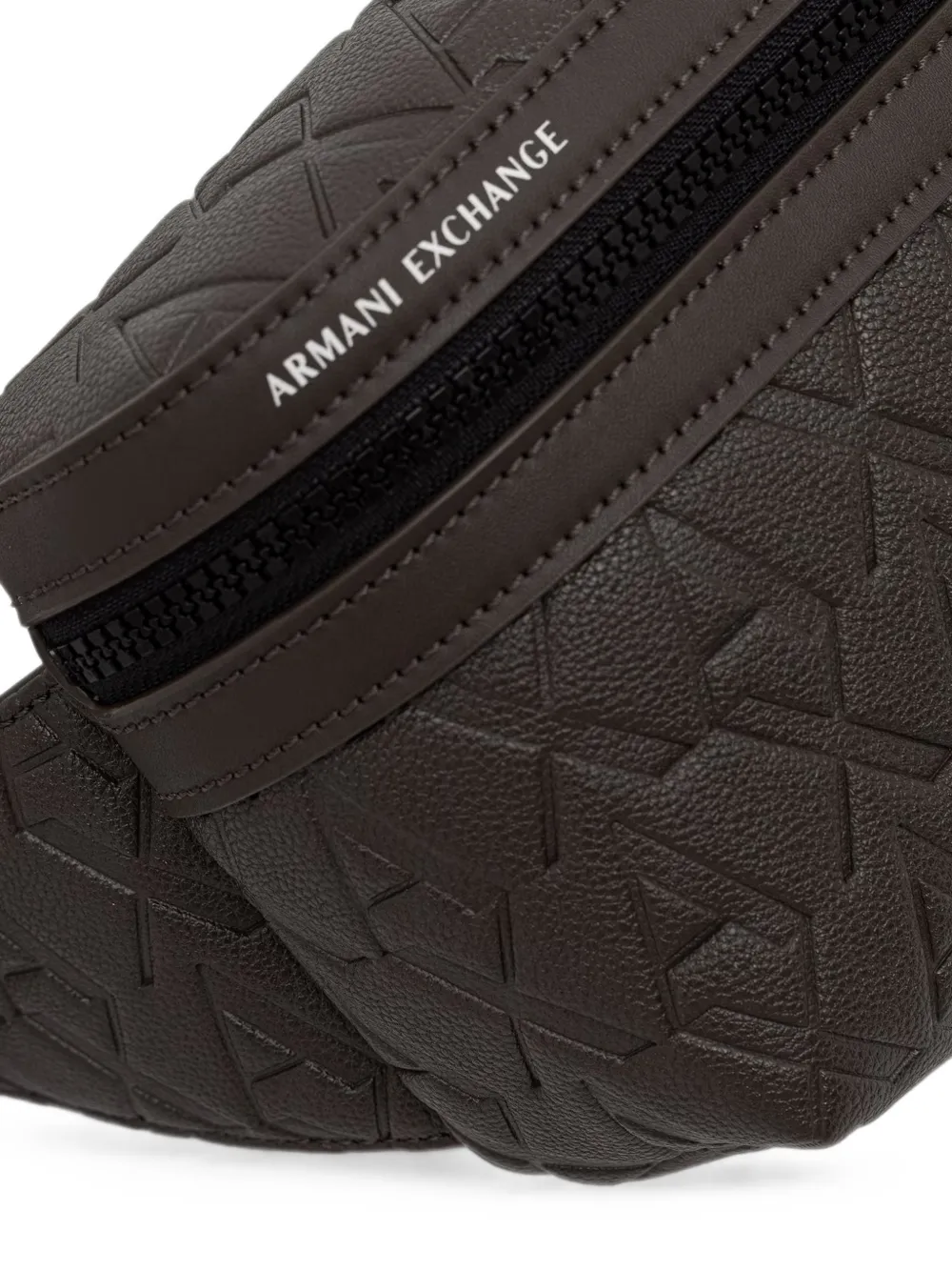 Armani Exchange all-over logo-embossed belt bag Bruin