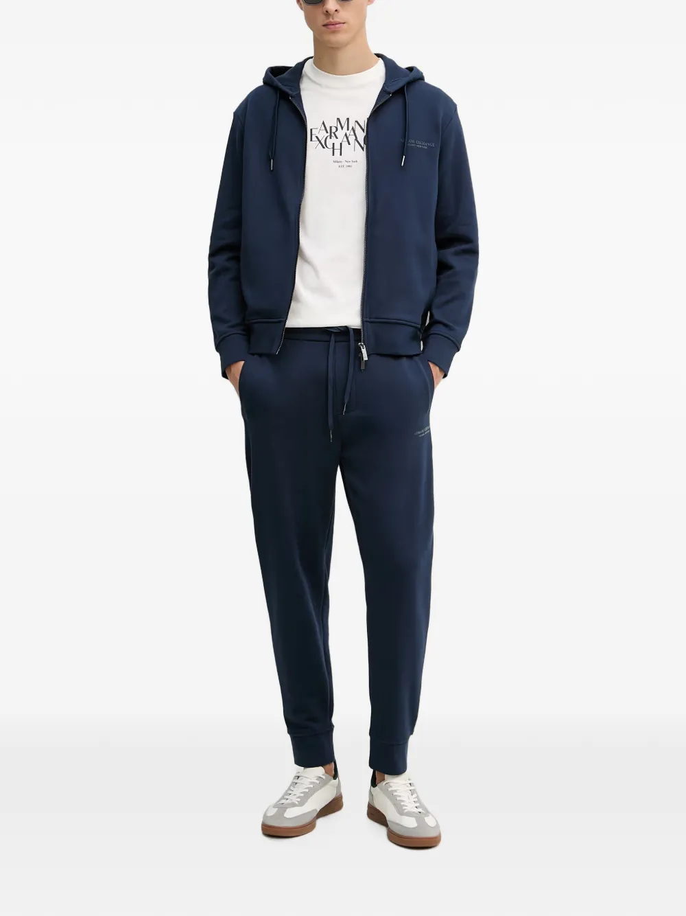 Armani Exchange Trainingsbroek met logoprint Blauw