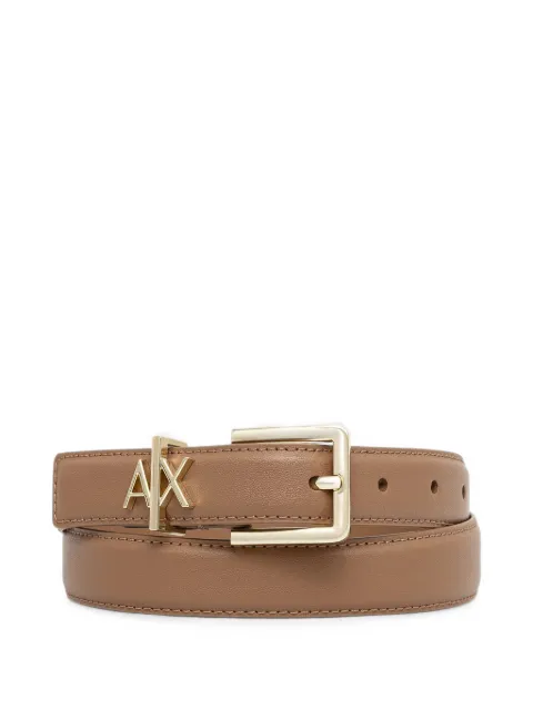 Armani Exchange cinturón con placa del logo y hebilla