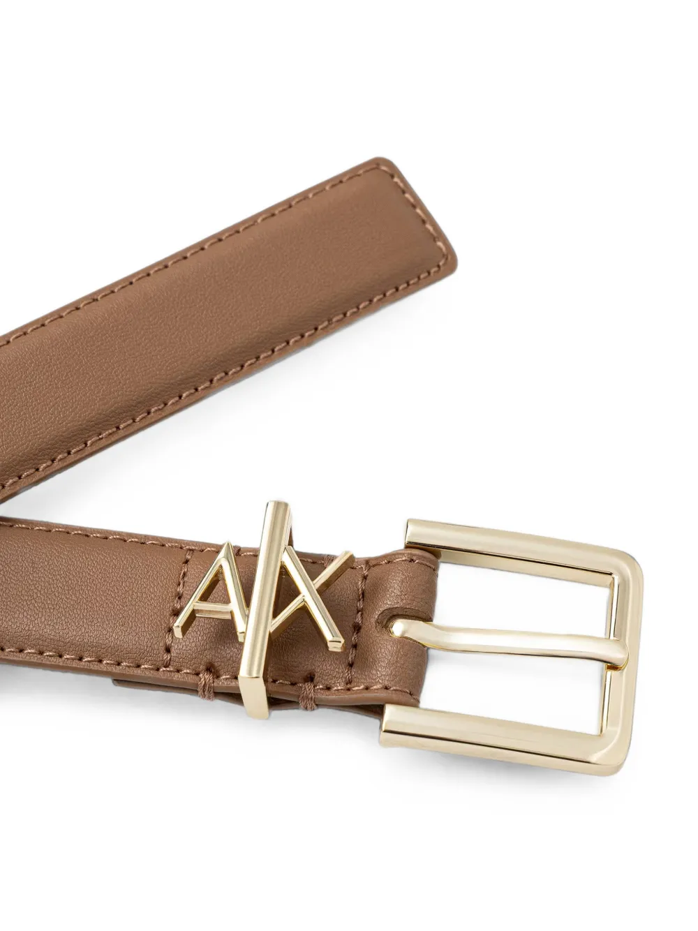 Armani Exchange Gespriem met logoplakkaat Bruin