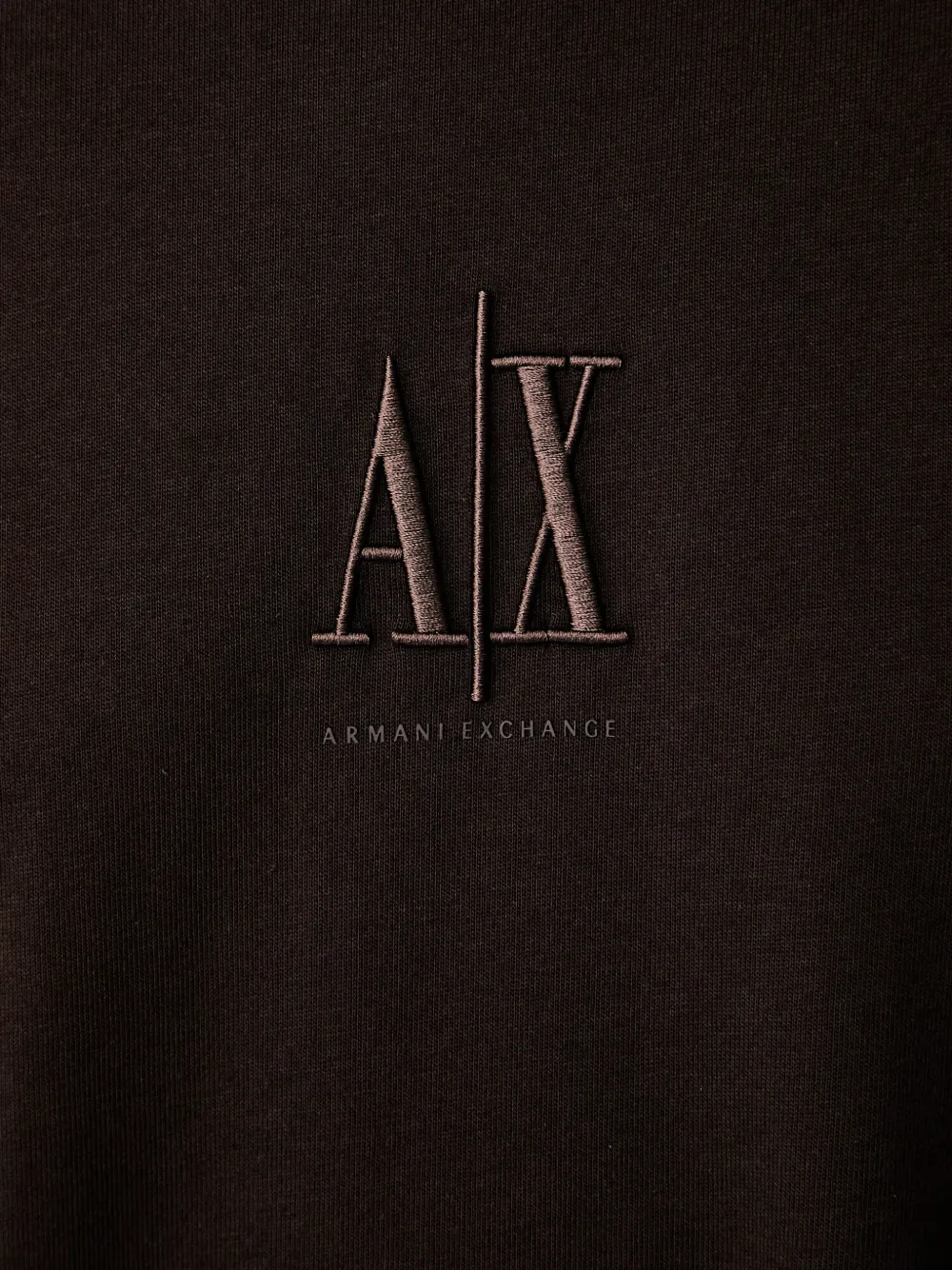 Armani Exchange T-shirt met geborduurd logo Bruin