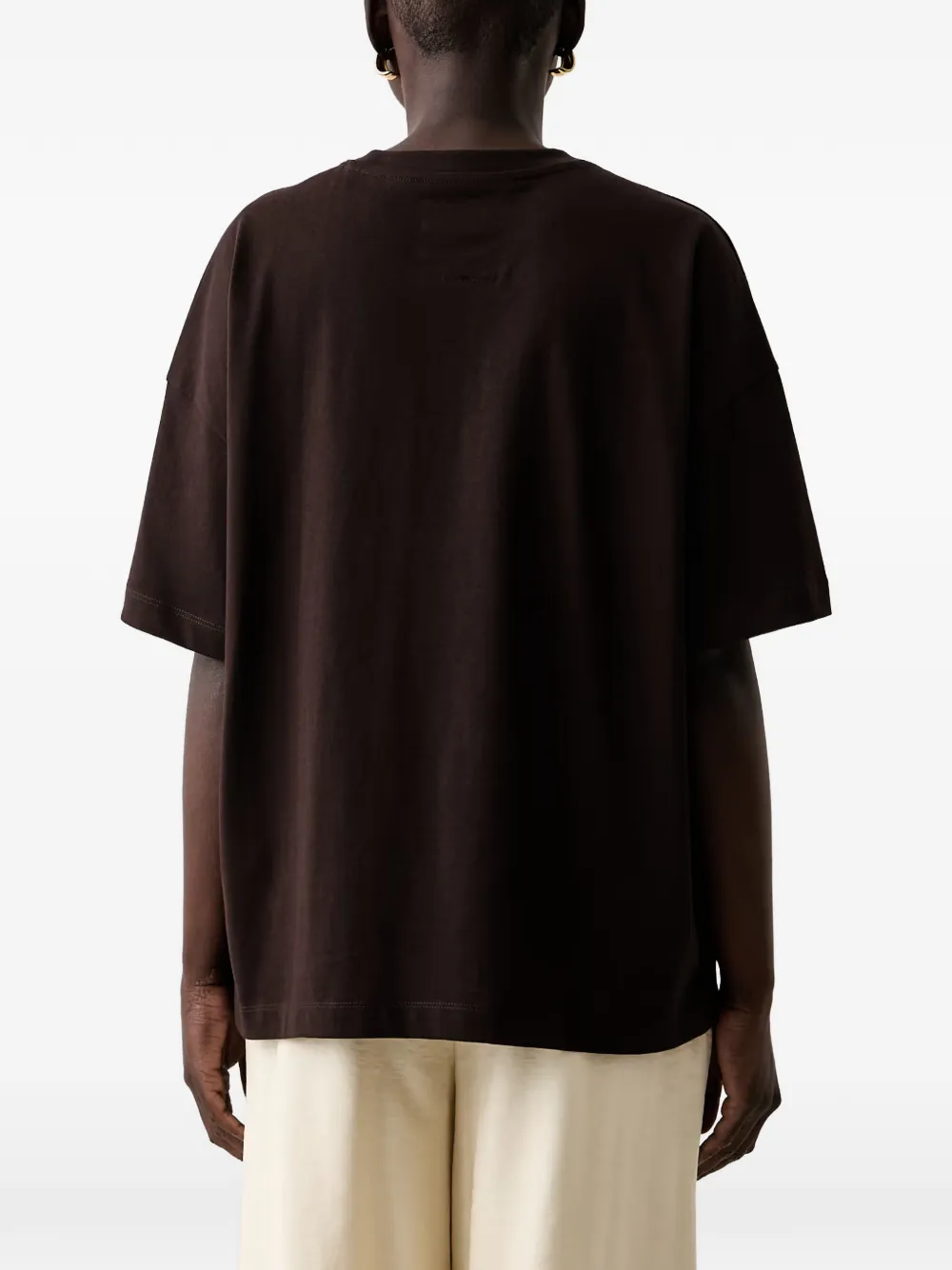 Armani Exchange T-shirt met geborduurd logo Bruin