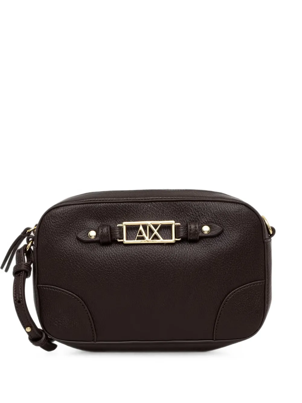Armani Exchange Camera logo-plaque cross body bag - Marrone